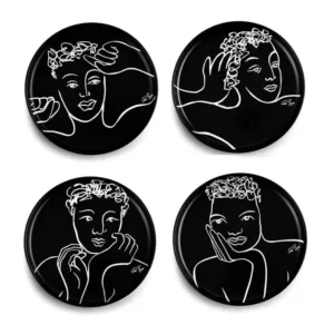 0n-dp-skbb__dinnerplates_4plates_topview_2021 DINNER PLATE SET OF 4 \ Sketchbook Black