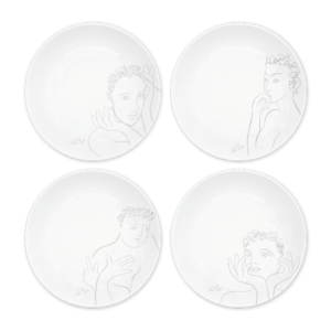 0n-sp-skbg-4_1 SIDE PLATE SET OF 4 \ Sketchbook Grey