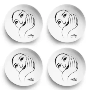 0p-cb-faf-4_1 CEREAL / SOUP BOWL SET OF 4 (Face Facts)