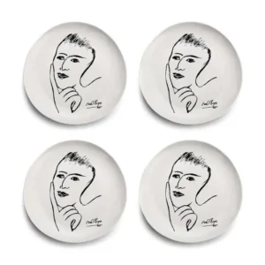 0p-dp-dm-4 DINNER PLATE SET OF 4 \ Distant Memory