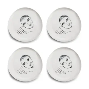 0p-dp-let-4 DINNER PLATE SET OF 4 \ Let's Face It!