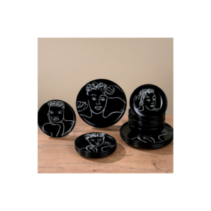 sketchbook_grey_1 DINNERWARE 12pc SET \ Sketchbook Black