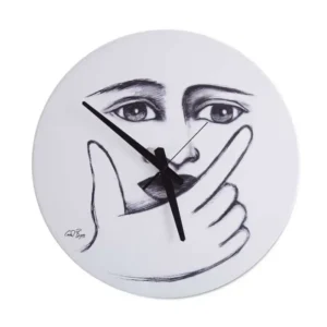 cow-was WALL CLOCK LARGE wait a second